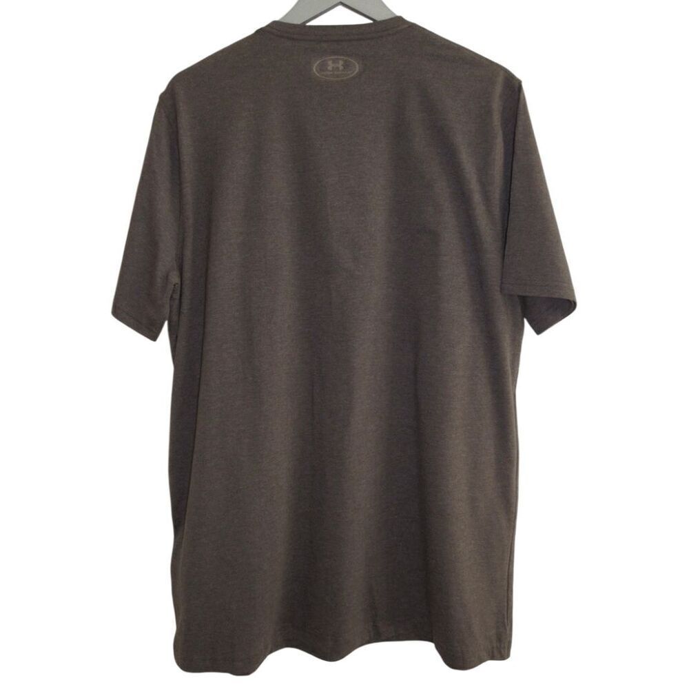 New Under Armour UA Logo Camo Tee Shirt Brown Loose L - Picture 3 of 4